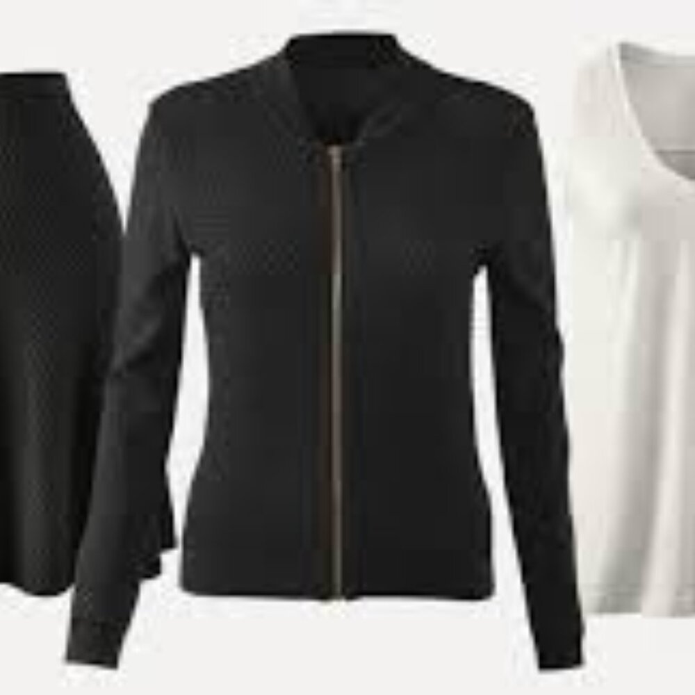 Cabi Black Bomber Sweater